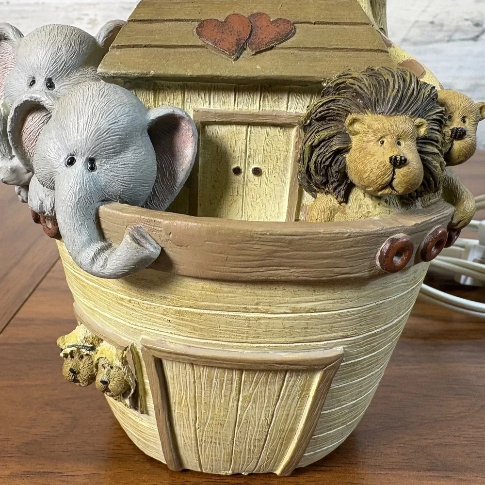Moses Noah's Ark Nursery Lamp Resin Kids Room Decor 2007  12